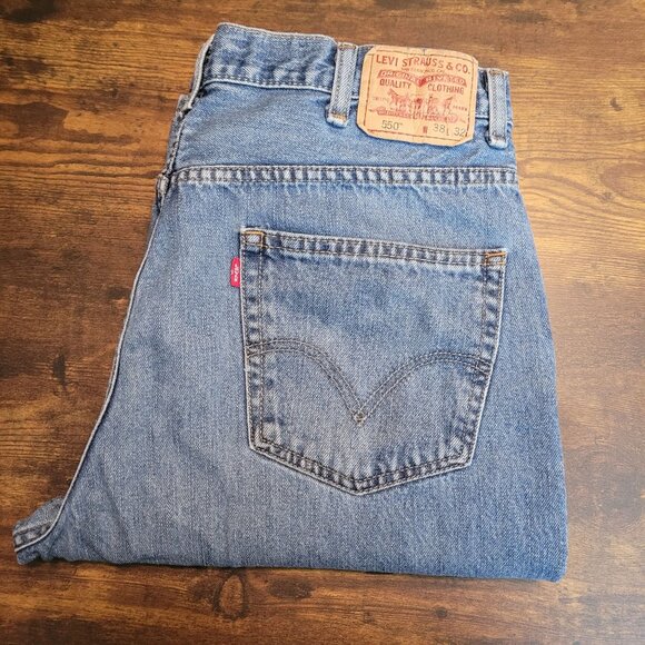 Vtg Levi's Jeans Mens 38x32 Measures 36x31 Relaxed 550 Medium Light Wash Y2K - Picture 3 of 9